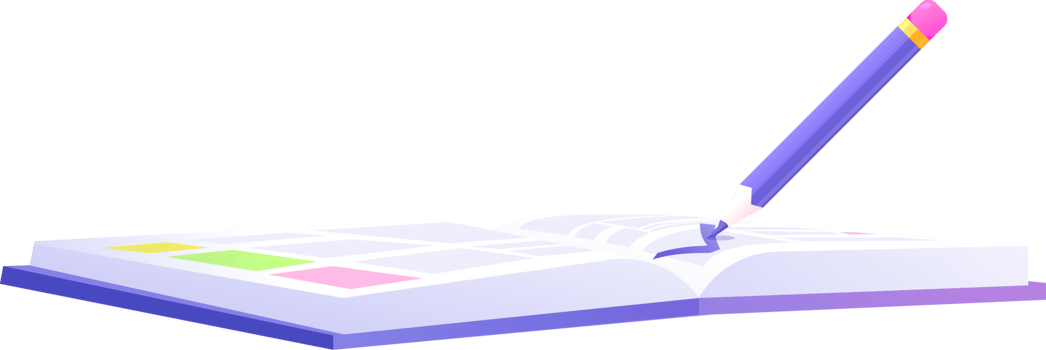 diary with pencil png