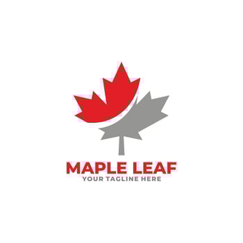 Maple leaf logo design vector