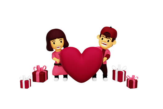 3d couple love png