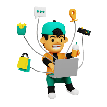 3d worker multiple task png
