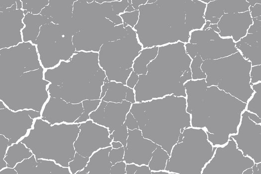 Abstract grey rough ground cracks background. Grunge vector texture in the vintage style design. Dried cracked earth soil illustration