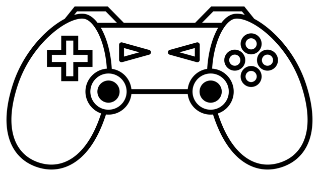 Line art, black thin outline illustration game gadget. PNG with transparent background.