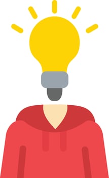 Think Outside Flat Icon vector