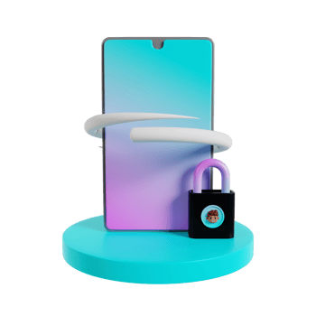 3d face lock illustration png