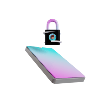 3d face lock illustration png