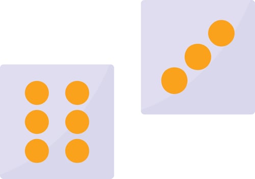 Dice Flat Icon vector