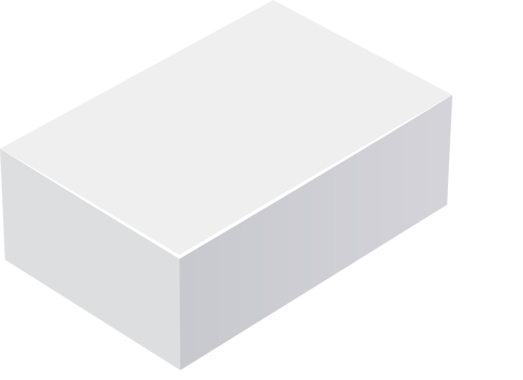 Box mockup. PNG with transparent background.
