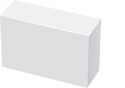 Box mockup. PNG with transparent background.