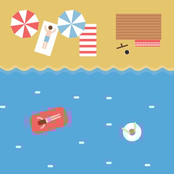 Colorful Beach Illustration vector