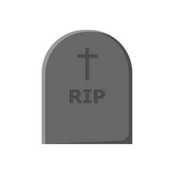 Cartoon Gravestone. RIP. Halloween illustration vector