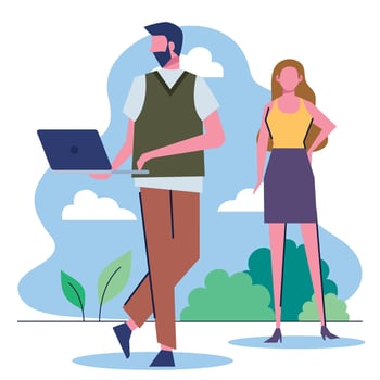 businesswoman and designer vector