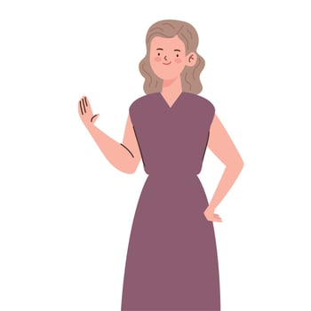 korean old woman vector