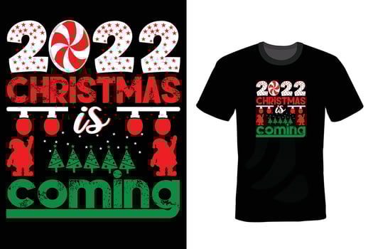Christmas Day T-shirt Design template vector
