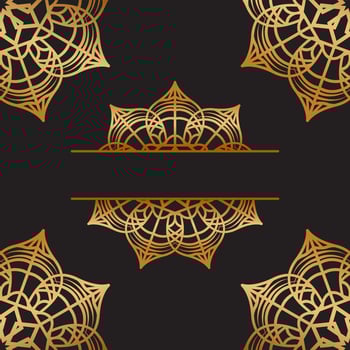 Luxury gold floral wedding invitation design vector