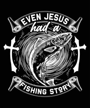 Fishing Love T-shirt Design. vector