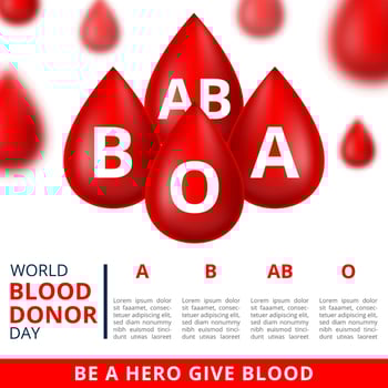 World Blood donor Day, 14th June Illustration Of Blood Donation Concept Design for Banner and Flyer. Vector Illustration