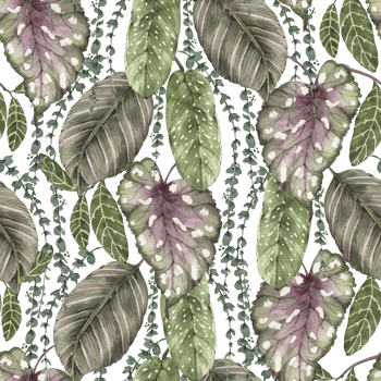 seamless pattern with green tropical leaves, hand painted watercolor illustration. png