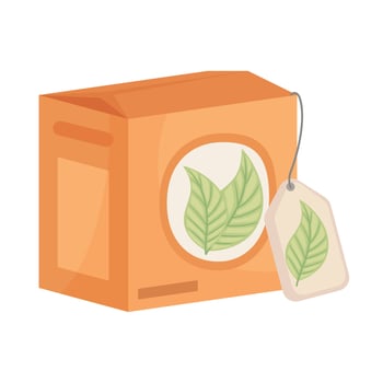 tea box packing vector
