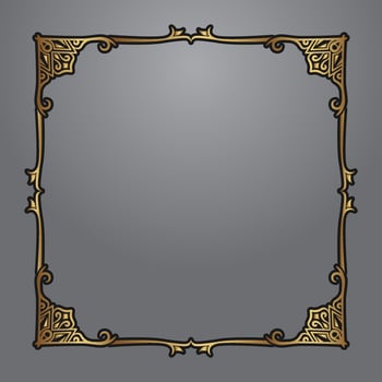 classic gold frame, vector design