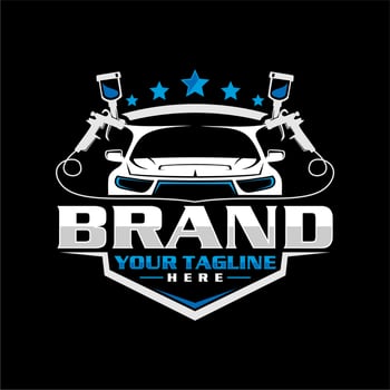 auto paint logo car painting logo vector