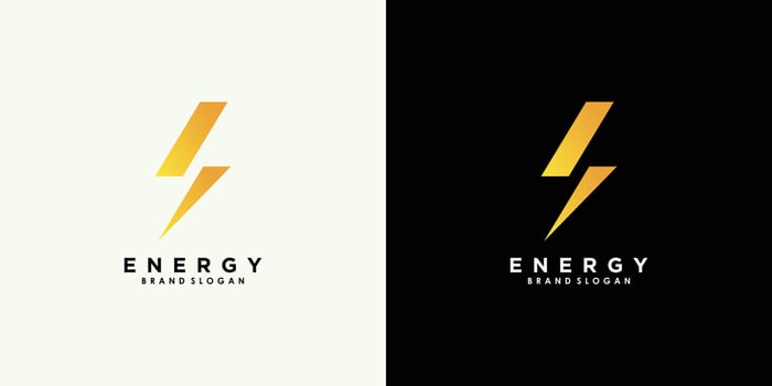 energy logo design vector with creative unique concept