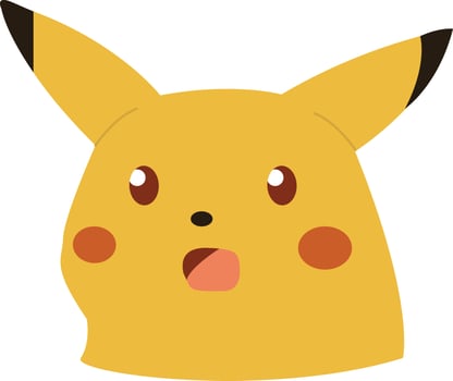 Surprised Pikachu Meme Icon vector