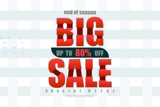 big sale up to 80 percent end of year special offer bone tone vector illustration eps10