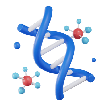 DNA Molecule Medical 3D Illustration png