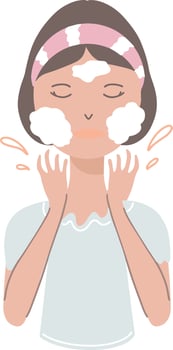 Soft Pastel Beauty Skincare Washing Illustration vector