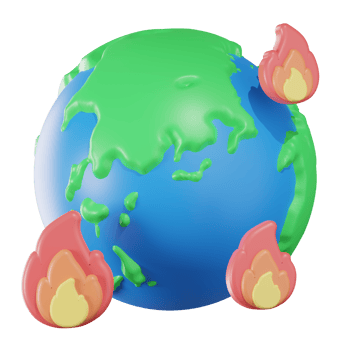 Global Warming Earth Day 3D Illustration png