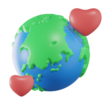 Love Earth  3D Illustration png