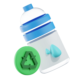 Recycle Plastic Bottle Earth Day 3D Illustration png