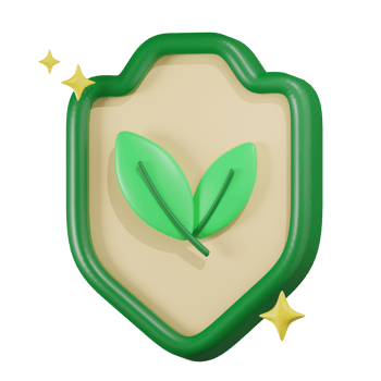 Eco Shield Earth Day 3D Illustration png