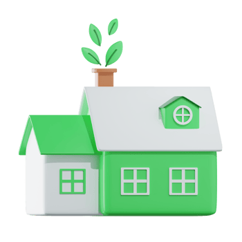 Green House Earth Day 3D Illustration png