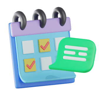 Chatting Schedule Communication 3D Illustration png