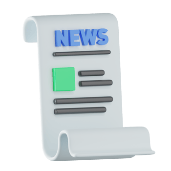 Newspaper Communication 3D Illustration png