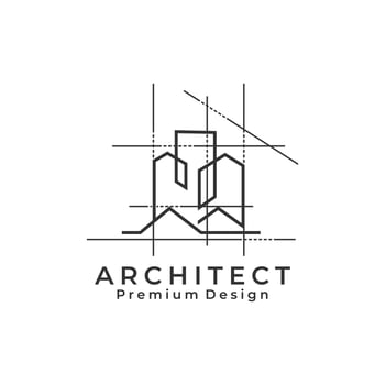 Architect for real estate vector logo