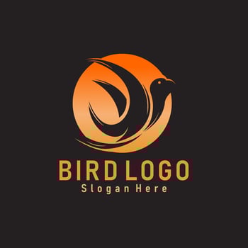 Bird vector logo premium illustration