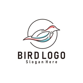 Bird vector logo premium illustration