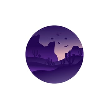 Desert logo vector illustration
