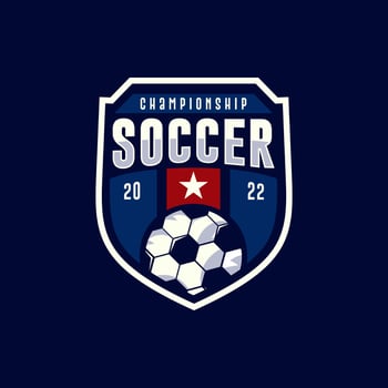 Football soccer team logo vector