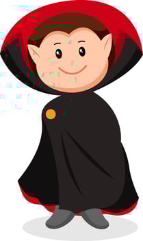 Little Dracula Character Design Illustration vector