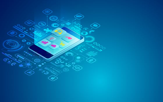 mobile app isometric vector