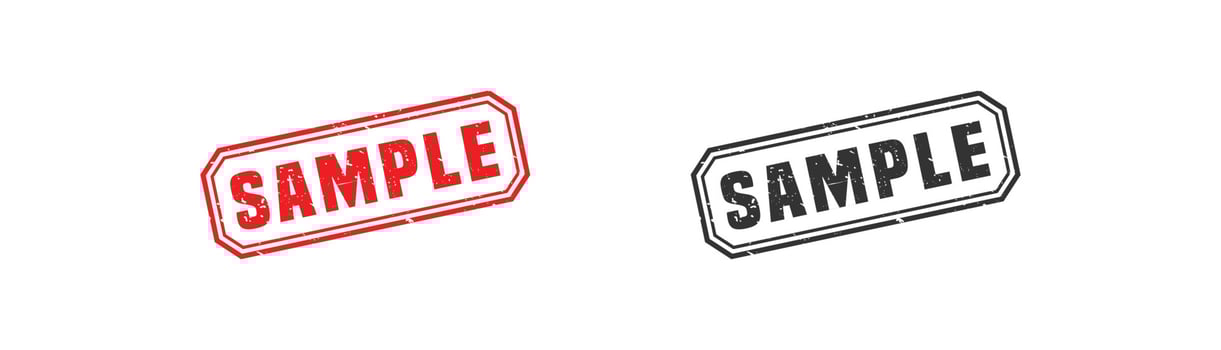 Sample stamp rubber with grunge style on white background. vector