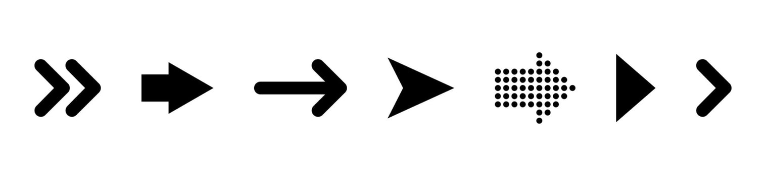 Arrows black collection isolated on white background. Arrows vector icons. Eps10