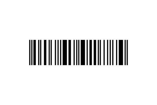 Bar code vector icon. Simple Dark Bar Code isolated on white background. Eps10