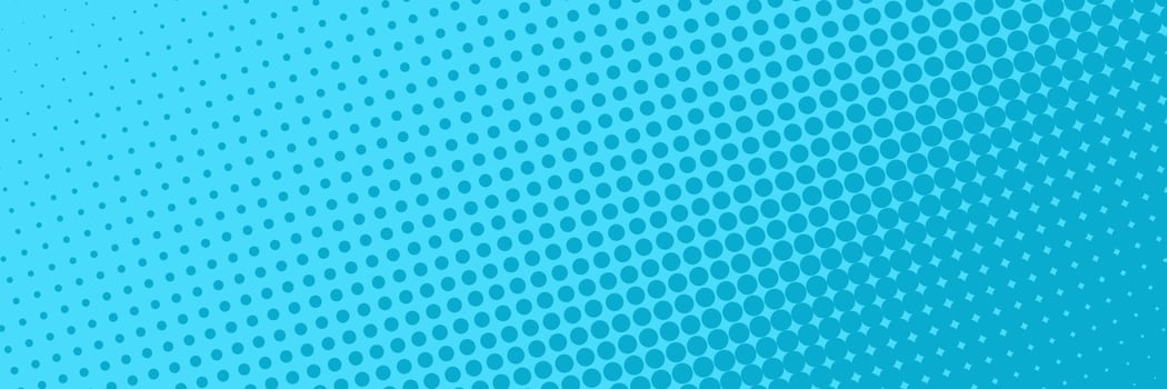 Comic halftone dots background blue color. Comic background. Halftone dots background. Vector illustration