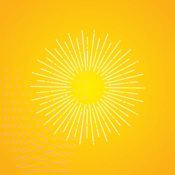 white sun rays on yellow gradient background. sun rays vector icon. Eps10