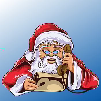 Santa on Christmas Illustration vector