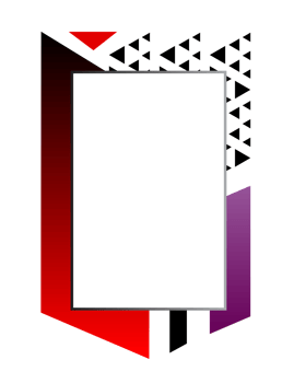 Modern frame PNG with transparent background.